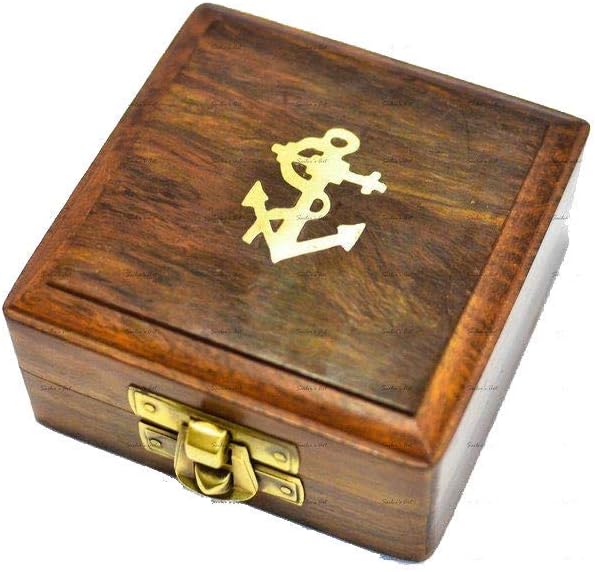 Personalised Brass Engraved Sundial Compass Add Your Massage & Logo On Compass Hiking Tool, Decorative Gadget, Antique