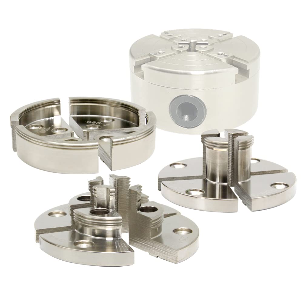 Uchwyt tokarski, Chromowany etap Okrągły PIN Zestaw szczęk do obróbki drewna Akcesoria 100 mm 4-szczękowy Selft Drewniany Tokarka Wołowina Chuck(1 x Step Jaw)