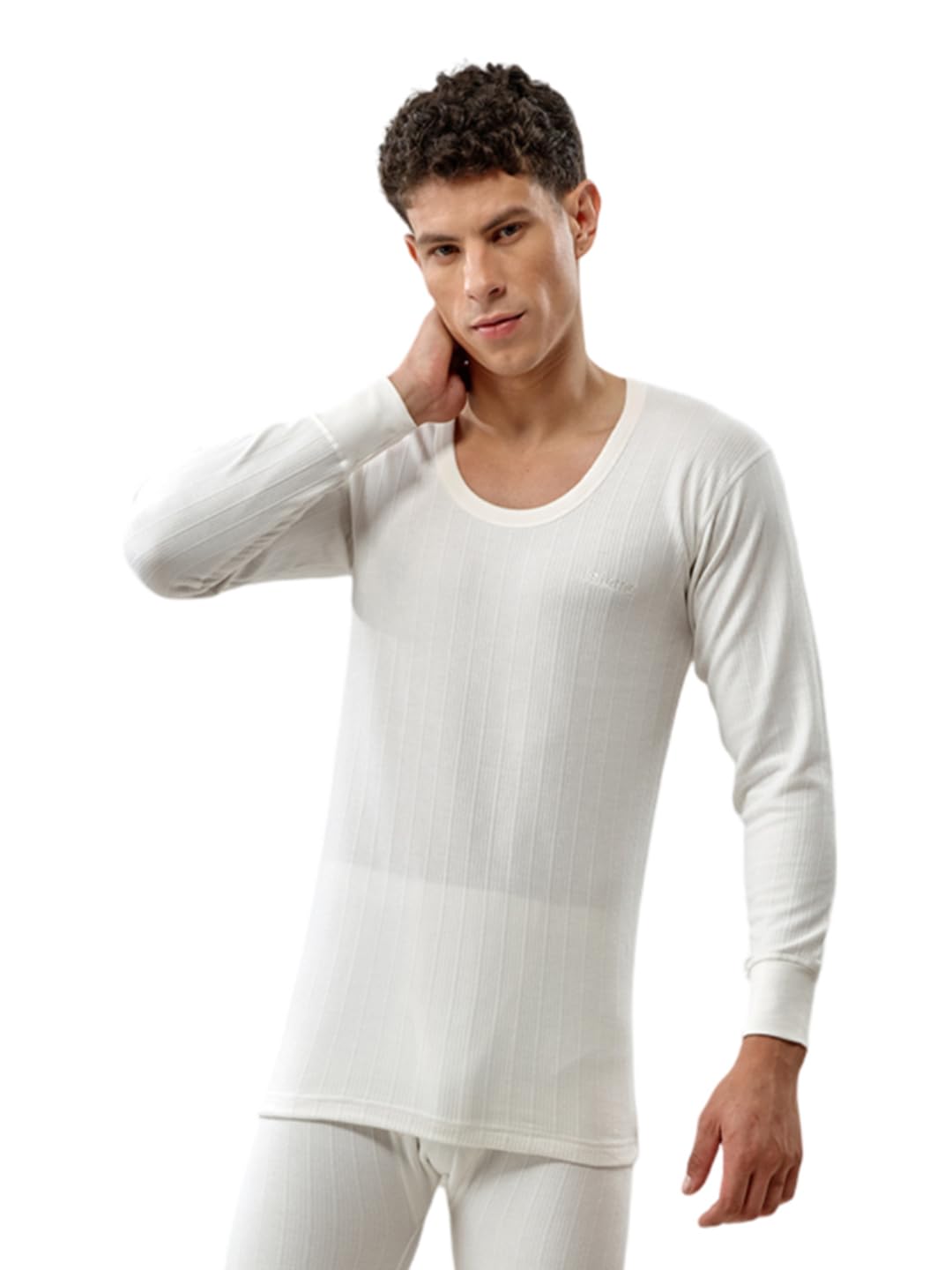 Lux Inferno Mens Charcoal Thermal Vest Full Sleeves Round Neck