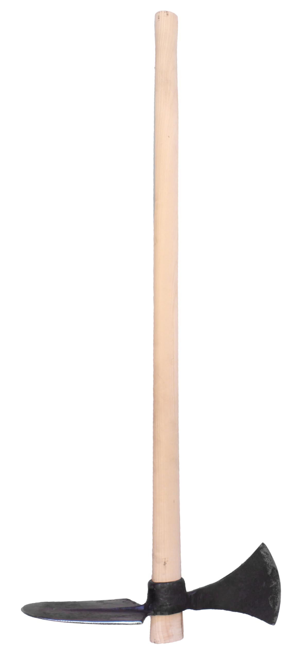 Wiedehopfhaue Oval mit Eschenstiel 105 cm – Aus einem Stück geschmiedet – Robuste Rodehacke, Wurzelhacke & Erdhacke für Forst & Gartenbau – Marken-Forstwerkzeug