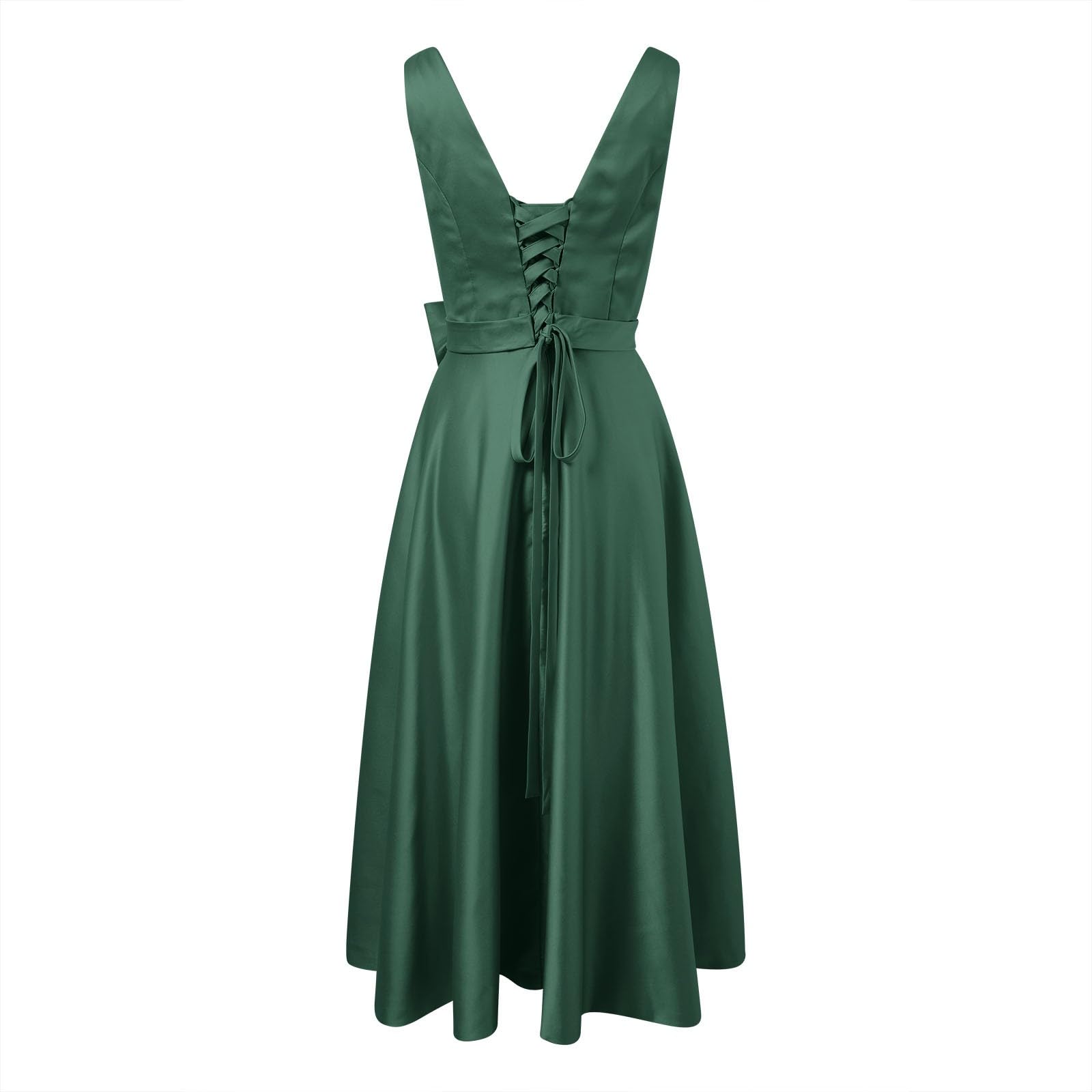 Elegante Vestido de Noche Formal de satén para Banquetes y Celebraciones, con diseño y Ajuste cómodo.