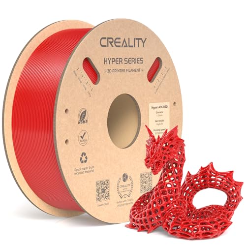 Image of Creality Hyper ABS Filament, Official 3D Printer Filament ABS 1.75mm for High-Speed Printing Convenient Open Printing Material, 1kg(2.2lbs) Spool Fit Most 3D Printer (Red)