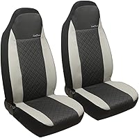 Vista 1 de GIANT PANDA Fundas para asiento delantero de automóvil, de cuero, para asientos individuales de respaldo alto para automóviles, camiones, jeeps