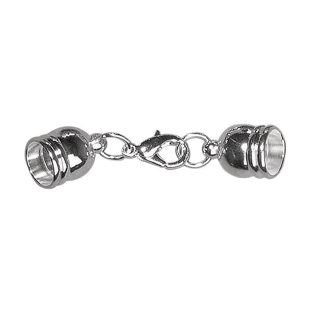 RAYHER Clasp Tab Bag, Silver, 8 mm
