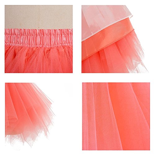 DRESSTELLS Women's Short Tutu Ballet Bubble Skirt 50's Tulle Party Vintage Petticoat4