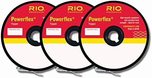 Rio Fly Fishing Tippet Powerflex Tippet 3Pack 3X-5X Fishing Line, Clear
