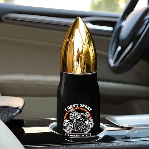 Panvola I Don't Snore I Dream I'm A Motorcycle Bullet Tumbler Snorers Motorcyclist Gift Biker Rider For Dad Husband Boyfriend Uncle Brother Stainless Steel Tumbler 17 oz Black - Image 3