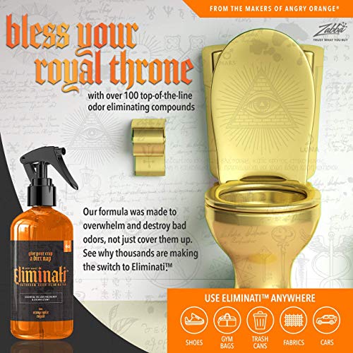 Eliminati Toilet & Bathroom Spray - 6oz Orange Spice Royale Scented Room Air Freshener & Odor Eliminator - Pre Poop Citrus like Potpourri Spray - Use For Poo, Pets, or Home - By Angry Orange - Thumbnail 4