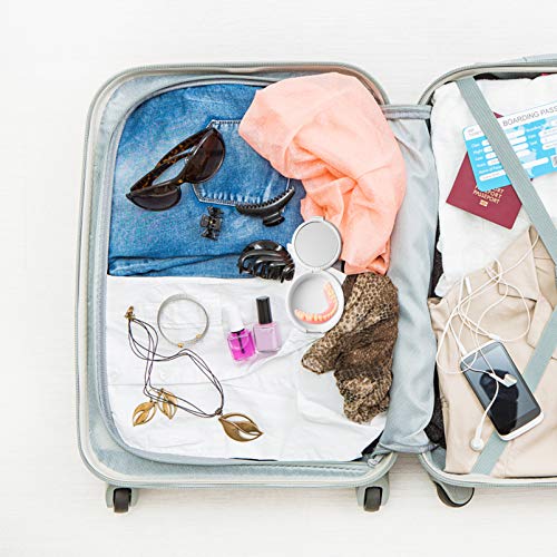 Caixa de dentadura ExCEART com estojo de armazenamento de dentes falsos espelhados, caixa para denta