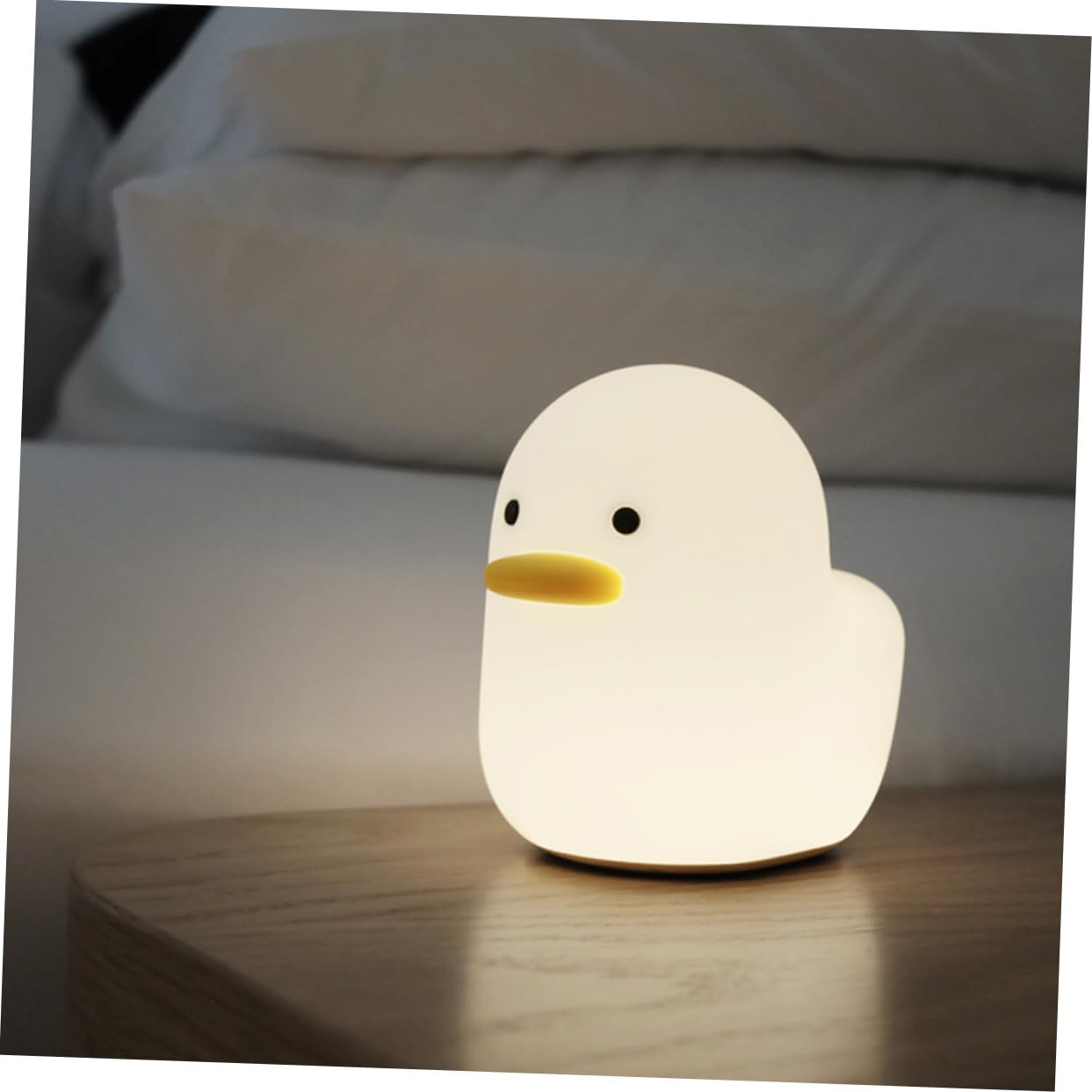 Sewroro Luz Nocturna de Silicona Color Claro 3w Carga USB y Control Táctil | Diseño de Dibujos Animados, Capacidad 1200mah, Adornación de Escritorio, para Hogar
