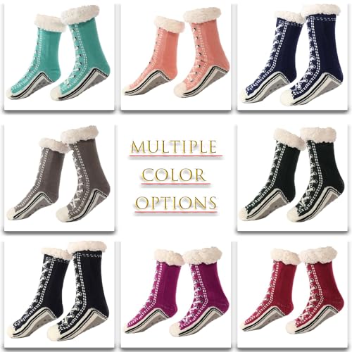 Image of Ultra-Thick Cashmere Slipper Home Socks, Cashmere Slipper Socks, Slipper Socks For Women