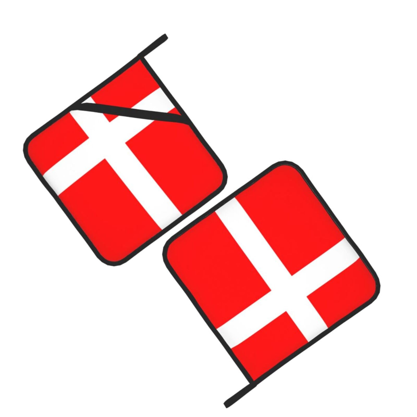 Denmark Danish Flag Printed Oven Pot Holders Set of 2 Pcs Heat Resistant Kitchen Microwave Potholders for Cooking Baking Grilling
