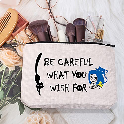 MEIKIUP Bolsa de maquiagem periférica de Halloween Secret Door Thriller, tenha cuidado com o que voc