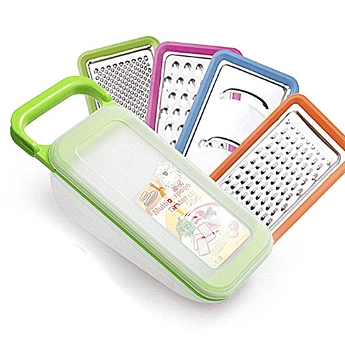 4 in 1 Adjustable Stainless Steel Kitchen Grater Vegetable Slicer Carrot Grater Potato Cutter Fruits Vegetable Slicer Machine Cheese Graters