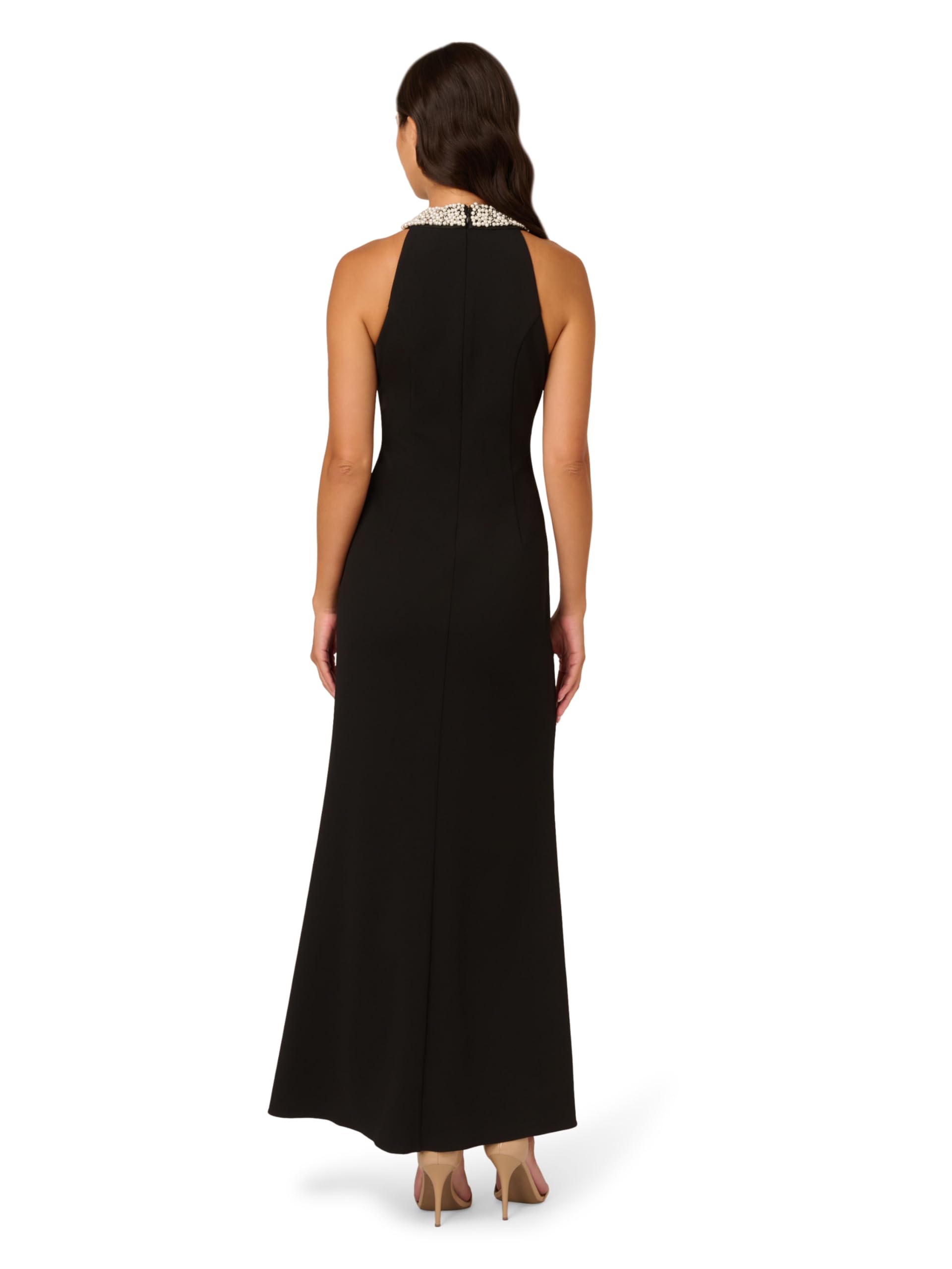 Adrianna Papell Womens Halter Art Deco Beaded Blouson Dress Special |  Desertcart QATAR
