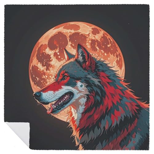 Serviette de table lavable tissu durable loup rouge pour eliminer le jetable avec style - 7