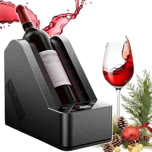 Enfriador De Vino EléCtrico Para Una Botella-Enfriador De Vino PortáTil 750ml,Control TáCtil,Temperatura Ajustable 0 A 20°C,DiáMetro 96mm Para Fiestas En Piscina Y Viajes Autocaravana