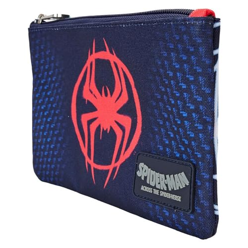 LOUNGEFLY Marvel: Spider-Verse Miles Morales Suit Nylon Zipper Pouch Wristlet