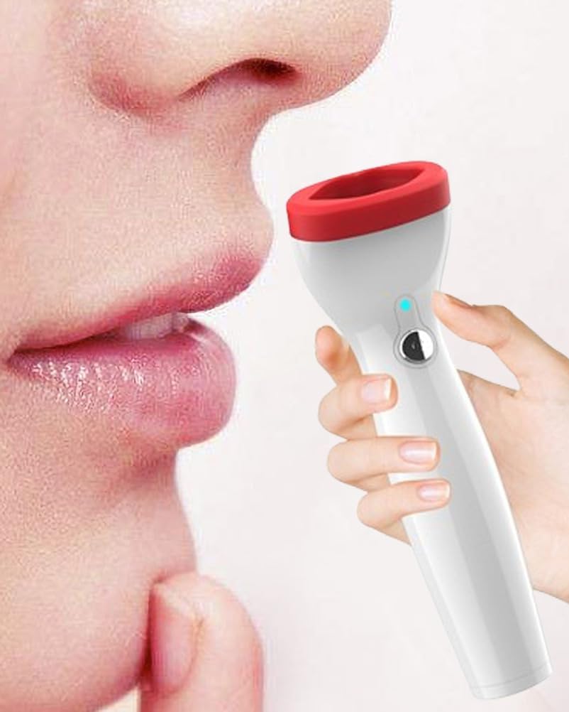 Lip Plumping Devices, Women Electric Silicone Lips Plumper Enhancer, Lip Filler Beauty Pump, Lips Volumizing Beauty Tool,White