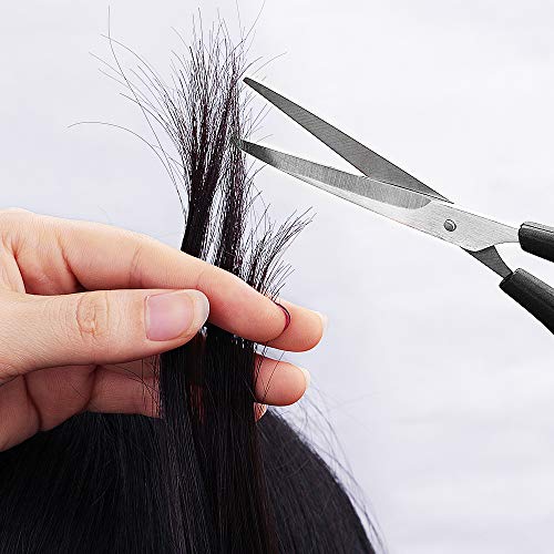 Asdirne Friseurschere，Haarschneide Scheren mit ABS Griff，Haarschneideschere Profi，6''，Schwarz