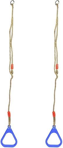Koulate - Anillos de gimnasia para niños 1 par de anillos de plástico ajustables para niños para gimnasio fitness 3 colores juego de columpios