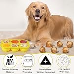 6 Cavities Silicone Dog Treat Molds for Woof Pupsicle & Power Chewer Pupsicle Large 25-75lbs, Reusable Frozen Dog Treat Molds for Making Puppy Favorite Freeze Refill Ice Popsicle Treats (L) - Image 5