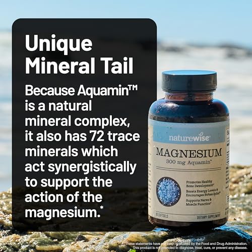 NatureWise High Absorption Marine Magnesium Supplement 300mg - Naturally Sourced Magnesium from Seawater - Non-GMO, USA Manufactured - 90 Softgels[1-Month Supply] - image 8