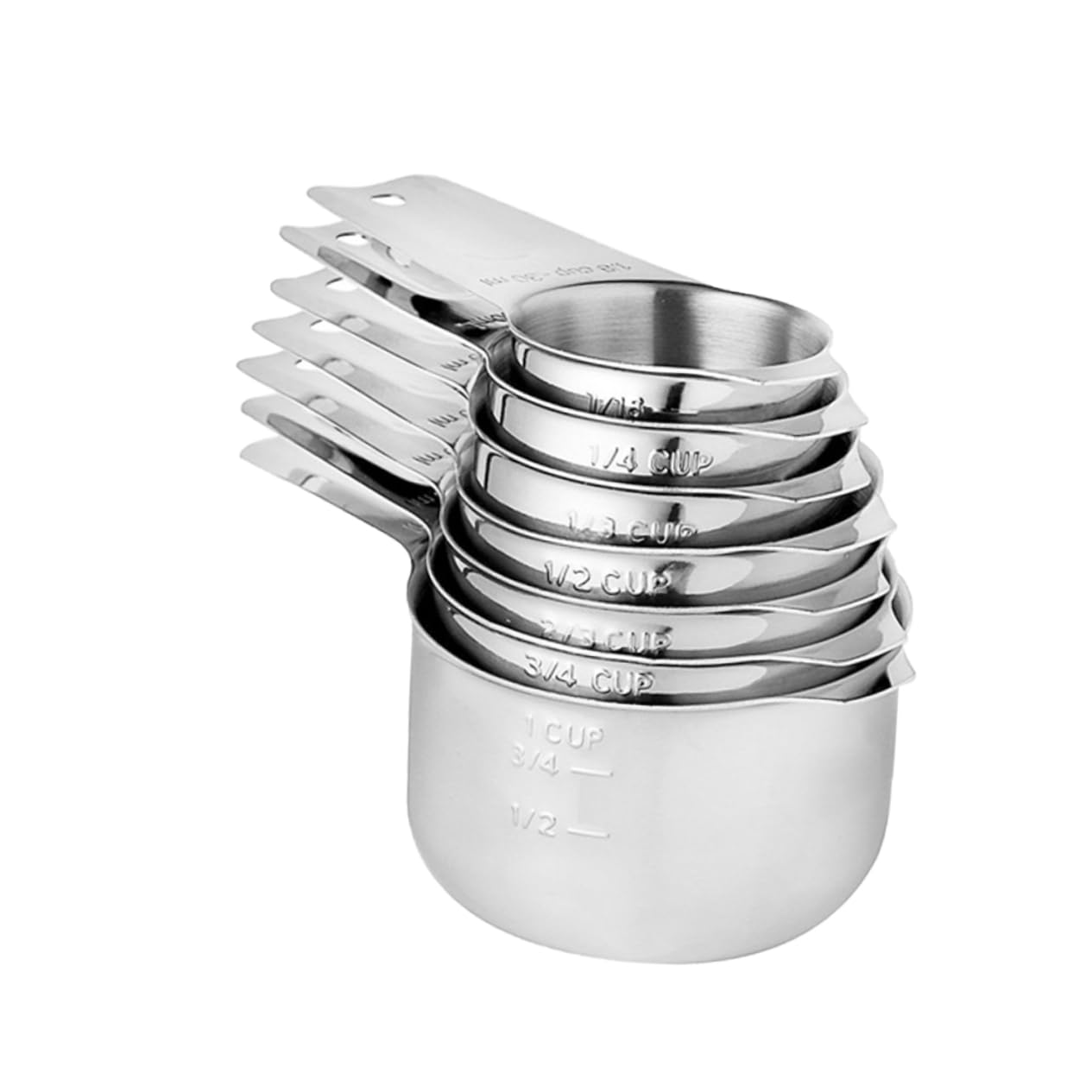 Alipis 7 Piezas Tazas Medidoras De Acero Inoxidable Taza Medidora Para Hornear Utensilios De Cocina De Líquidos Polvos y Especias Para Uso Cocina