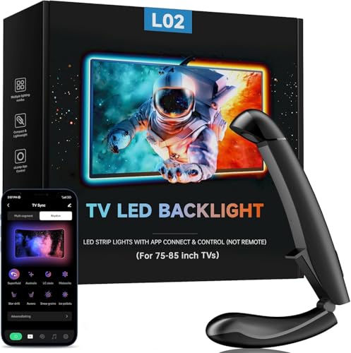 FFJ TV Hintergrundbeleuchtung, 5,5 Meter LED Streifen Sync für 75-85 Zoll TVs