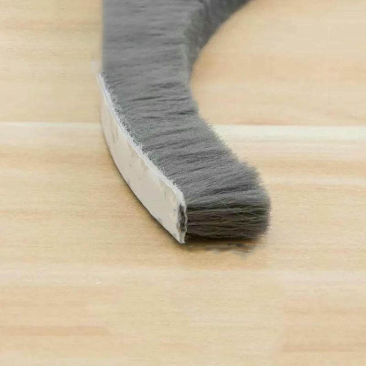 Yfshc Grey 9X 15Mm 10M 5/10/20M Self-Adhesive Wool Sealing Strip, Aluminum Alloy Door And Window Insulation, Sound Insulation, And Collision Prevention-Grey 9X 15Mm-10M