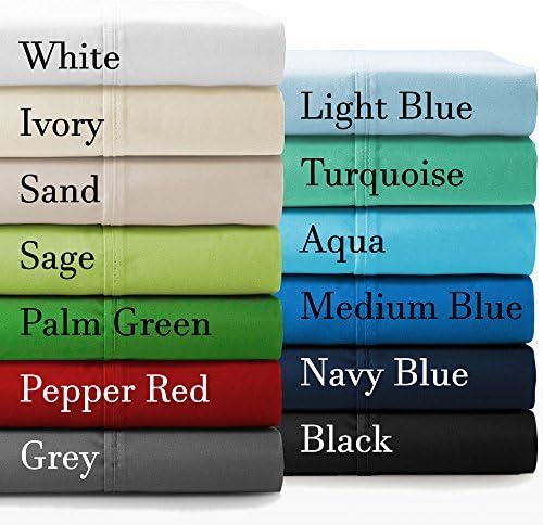 Crescent Bedding Assorted Twin Extra Long Fitted Sheet Only - Soft & Comfy 100% Cotton (Twin XL, Assorted)