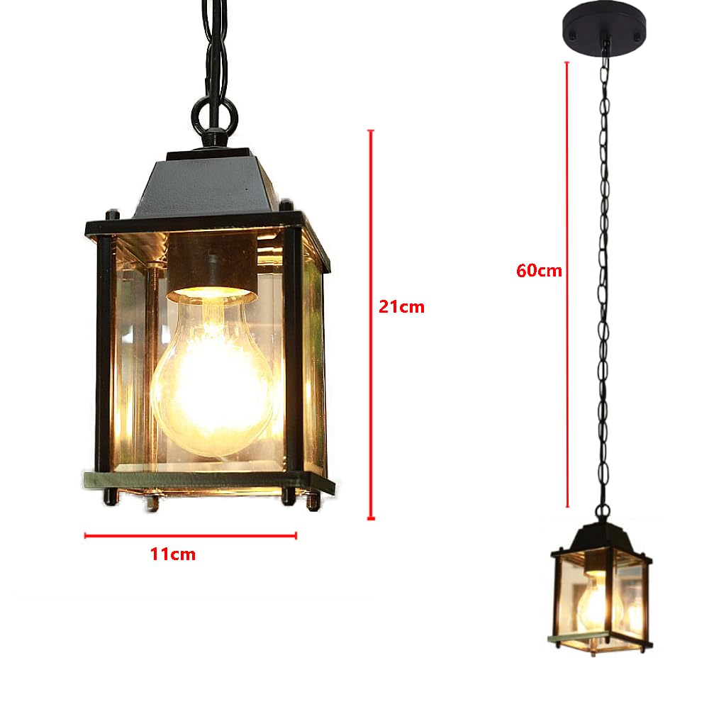 Suspension d'extérieur vintage en verre avec cadre en fer XINYASEE
