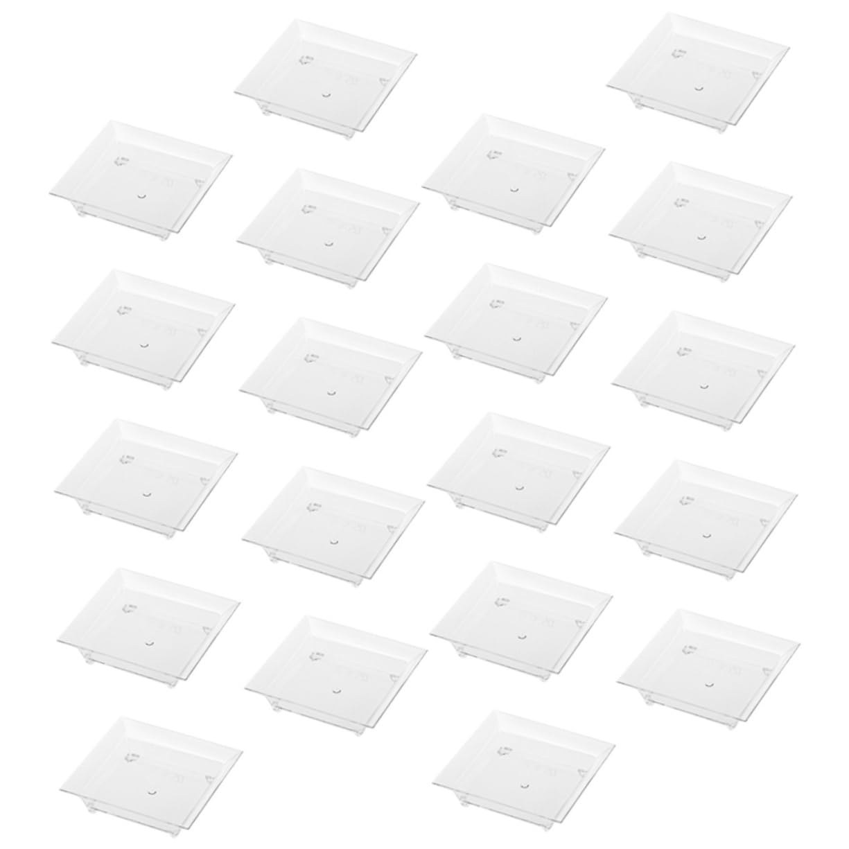 IWOWHERO 50pcs Dipping Dish Dipping Sauce Cups Dip Sauce Bowls Clear Plate Dip Dish Seasoning Dish Bowl Small Dip Bowls Fruit Trays Cookies Plate Nut Dish Condiment Dish Sauce Dish Plastic