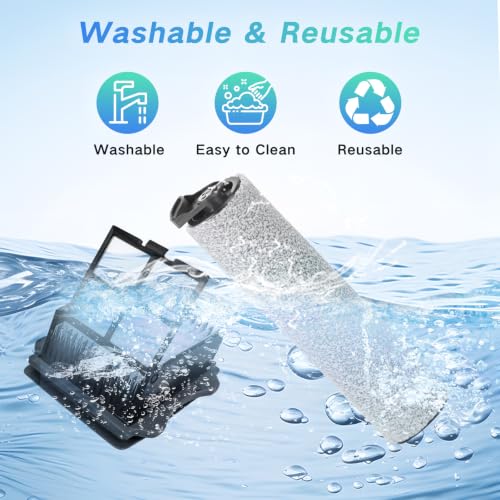 Image of Accessory Set for Tineco iFloor 3 / Floor One S3 Wet and Dry Vacuum Cleaner Replacement Parts 7 Pieces Accessories 3 Roller Brushes + 3 HEPA Filters + 1 Cleaning Brush
