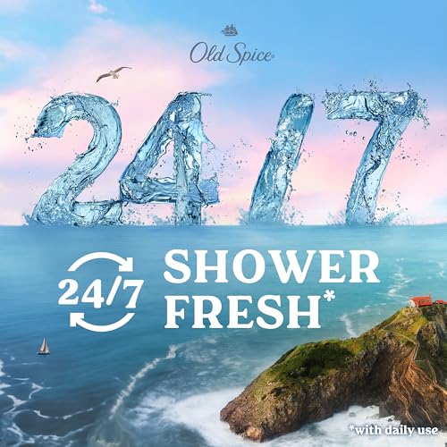 Image of Old Spice Cleansing Body Wash for Men, 24 /7 Shower Fresh with Lasting Scent, Cleanse & Refresh, Gentle on Skin, Vitamin B3, Harbor with Coastal Breeze + Driftwood Scent, 18 oz (Pack of 4)