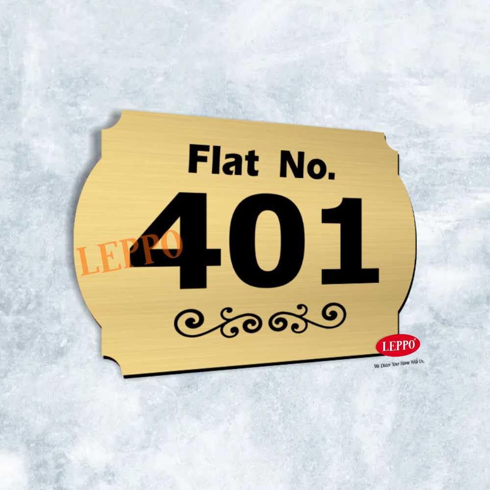 LEPPO Personalized Acrylic Flat Number Name Plate for Home, Door Office & Outdoor Entrance | Customized Family Name & Apartment Number Sign | Self-Adhesive No Drill Installation | Stylish Modern Door Name Plat | Weatherproof Self-Adhesive Plate Size 3 x 4.5 Inch (NP_329) (GOLD)-image-36