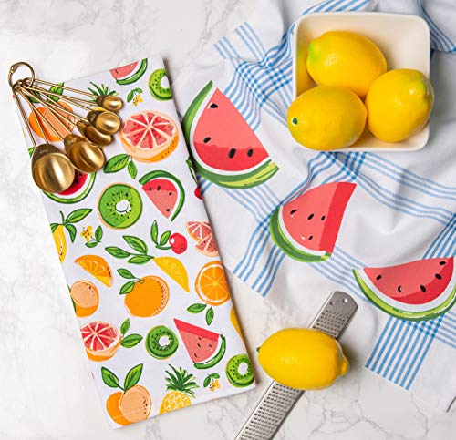 Dii Watermelon Collection Kitchen, Dishtowel Set, Fruity Slice 2 Piece #TOP4