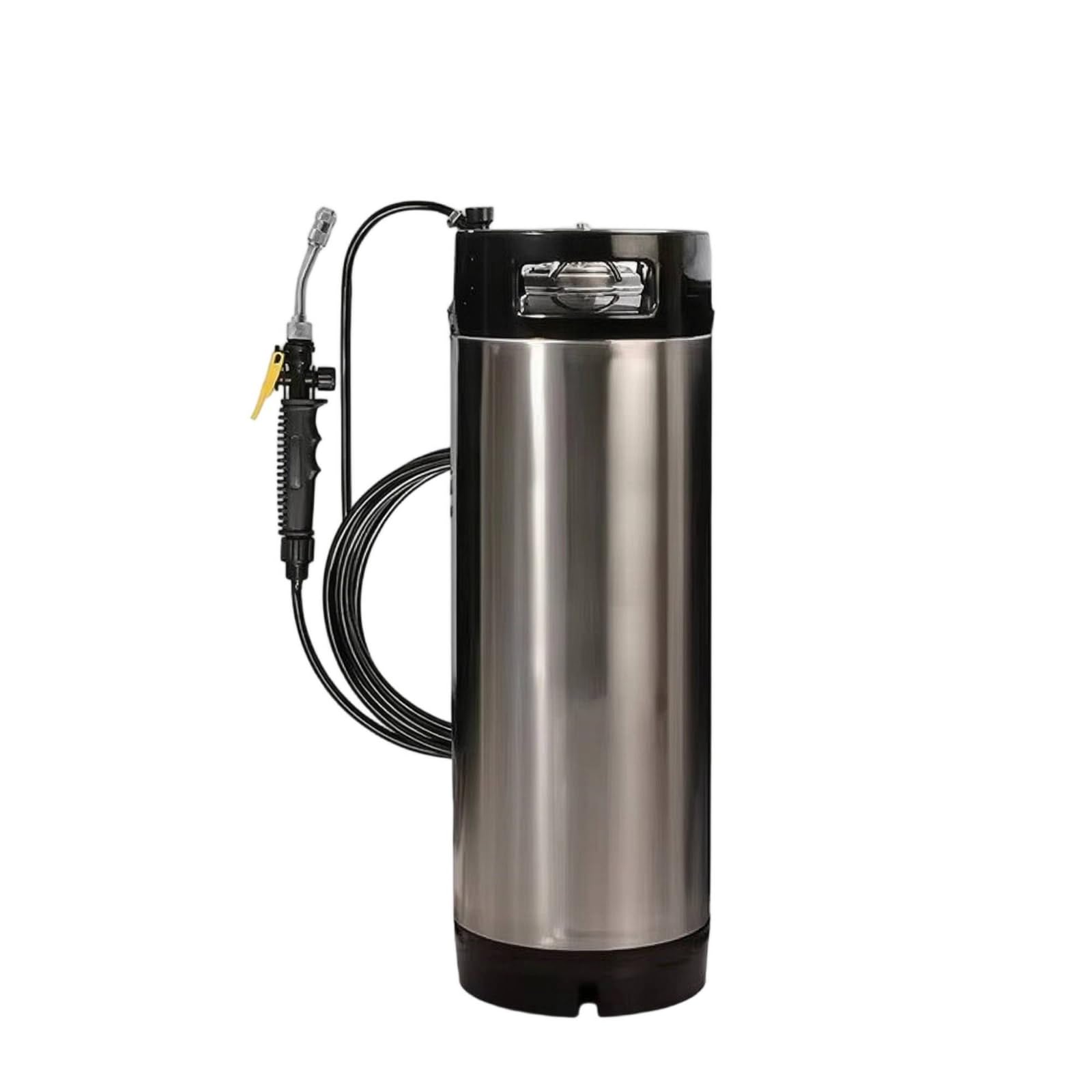 Rociador Automotriz Depósito Pulverizador Presurizado Tanque de Acero Inoxidable en Espiral Acoplamiento Rápido Mango Ergonómico Adecuado para Lavado, 19L