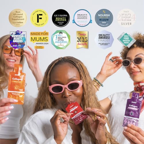 Zooki 11,000mg Super Strength Marine Collagen Liquid Sachets | Hydrolysed Peptides | Ultimate Skin, Hair, Nails, Joints, Bones & Muscles Support (Sour Cherry Flavour, 14 Servings) - Image 6