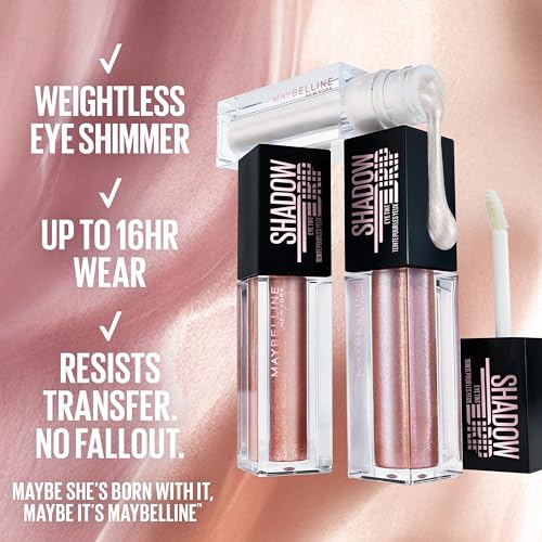 Image of MAYBELLINE Shadow Drip Eye Tint Liquid Eyeshadow, High-Impact, Lightweight Shimmer Eye Shadow with Up To 16HR Wear, Quartz Drip, 1 Count