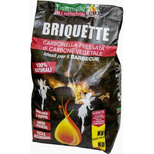 Cereria Carlo NappiFIAMBK/3 Fiammelle Charcoal Briquettes, 3kg, Black, 200 x 100 x 480 cm