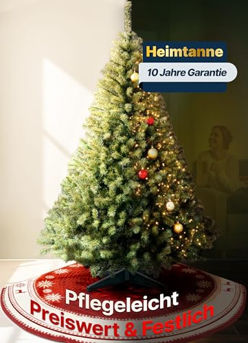 HeimTanne künstlicher Weihnachtsbaum 180 cm – Pflegeleicht...