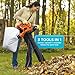 BLACK+DECKER Leaf Blower Leaf Vacuum and Leaf Mulcher 3-in-1, Electric Blowers for Lawn Care, 12 Amp, 250 MPH, 400 CFM (BV6000)