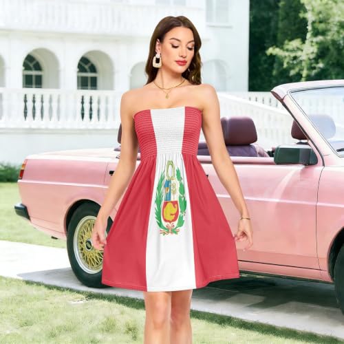 Robe drapeau du Pérou GuoChe bustier fluide pour l'été