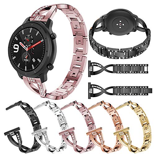 Bracelet acier inoxydable 20mm pour Amazfit GTS, l'élégance du bureau aux sorties
