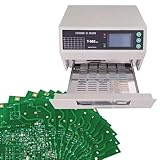 【PARAMÈTRE TECHNIQUE】Puissance de la machine à souder par refusion : 800 W ; Plage de température : 0-280 ℃ ; Durée du cycle : 1 à 8 minutes ; Surface du panneau du tiroir : 7,08 x 9,25 pouces (180 x 235 mm) ; Poids 7 kg ; Fonction : séchage à température constante.