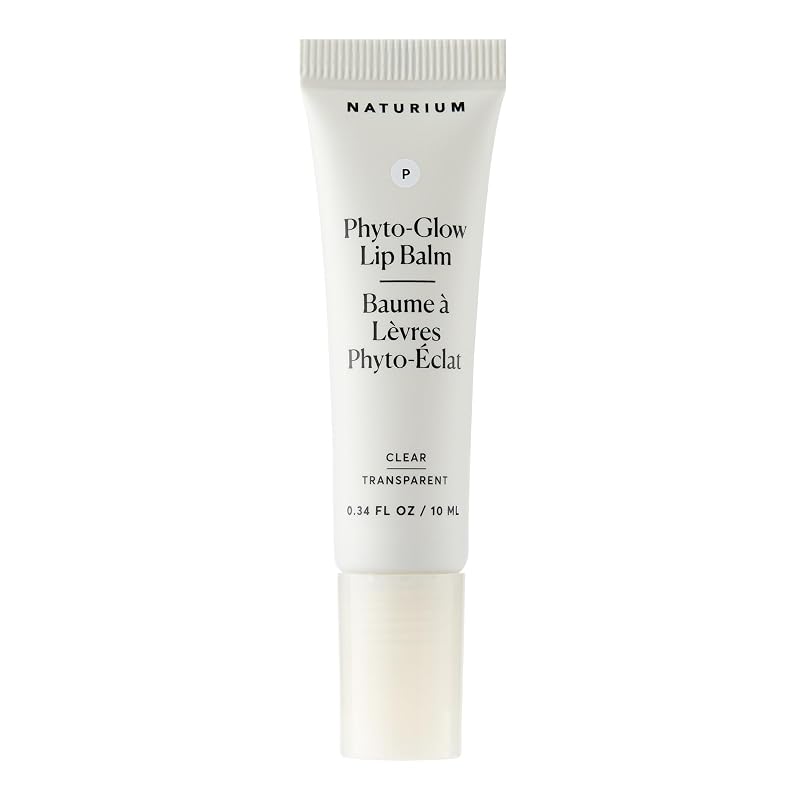 Bálsamo labial Naturium Phyto-Glow com acabamento brilhante, transparente, 10 g