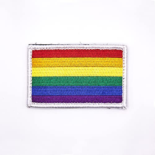 Parche velcro para mochila táctica lgtbi multicolor. Parches para mochilas militares tácticas. Parche bordado rectangular multicolor como accesorio crossfit. Parches para mochila militar de velcro