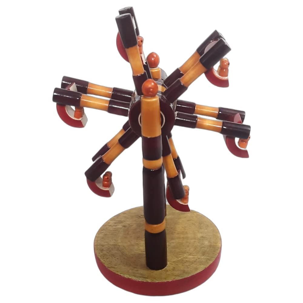 Yamkay Wooden Handcrafted Wooden Giant Wheel Toy Ferris Wheel Toy for Boys and Girls Age 2+ Handcrafted by Indian Artisans Best Gift Your Child and Home Decor Color May Vary Pack of 1 (B08LZGVDBL) Amazon Price History, Amazon Price Tracker