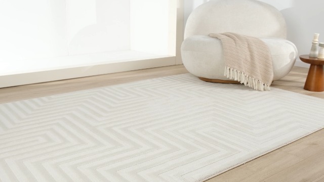 Tapete Abani crema neutro 182x122 cm diseño geométrico miniatura 7